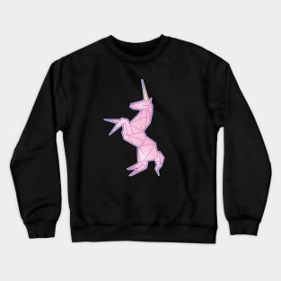 Origami Unicorn paper design Crewneck Sweatshirt